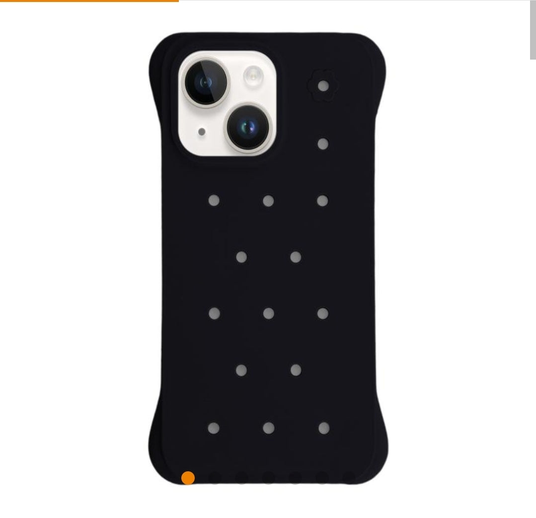 DIY Hole For Charms Silicone Soft Phone Case For 16ProMax