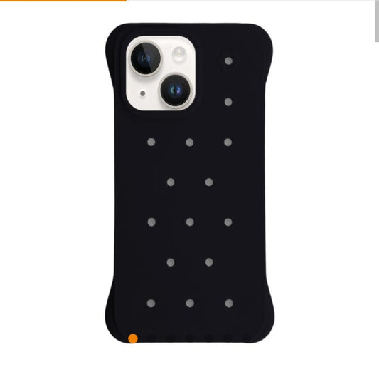 DIY Hole For Charms Silicone Soft Phone Case For 16ProMax