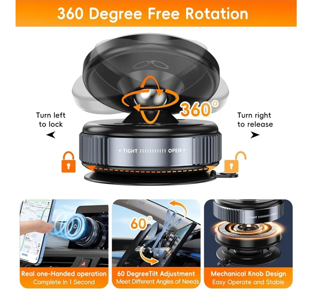 New Universal Silicone Suction Cup Car Phone Holder and Rotatable vacuum magnetic car phone holder