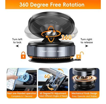 New Universal Silicone Suction Cup Car Phone Holder and Rotatable vacuum magnetic car phone holder
