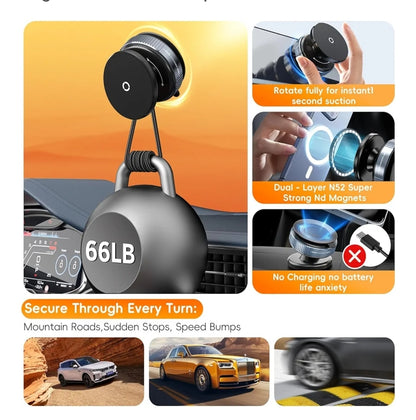 New Universal Silicone Suction Cup Car Phone Holder and Rotatable vacuum magnetic car phone holder