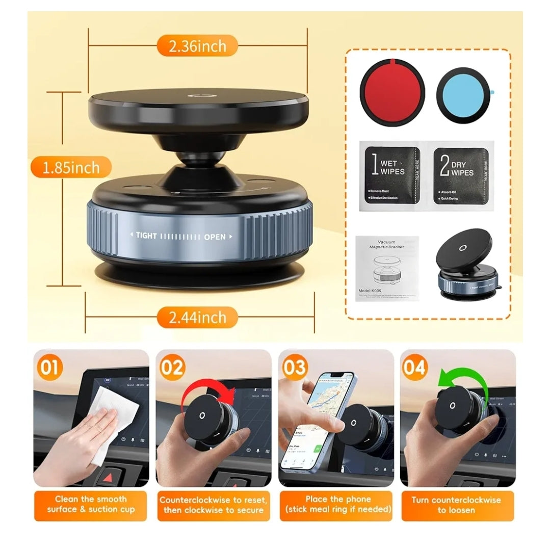 New Universal Silicone Suction Cup Car Phone Holder and Rotatable vacuum magnetic car phone holder