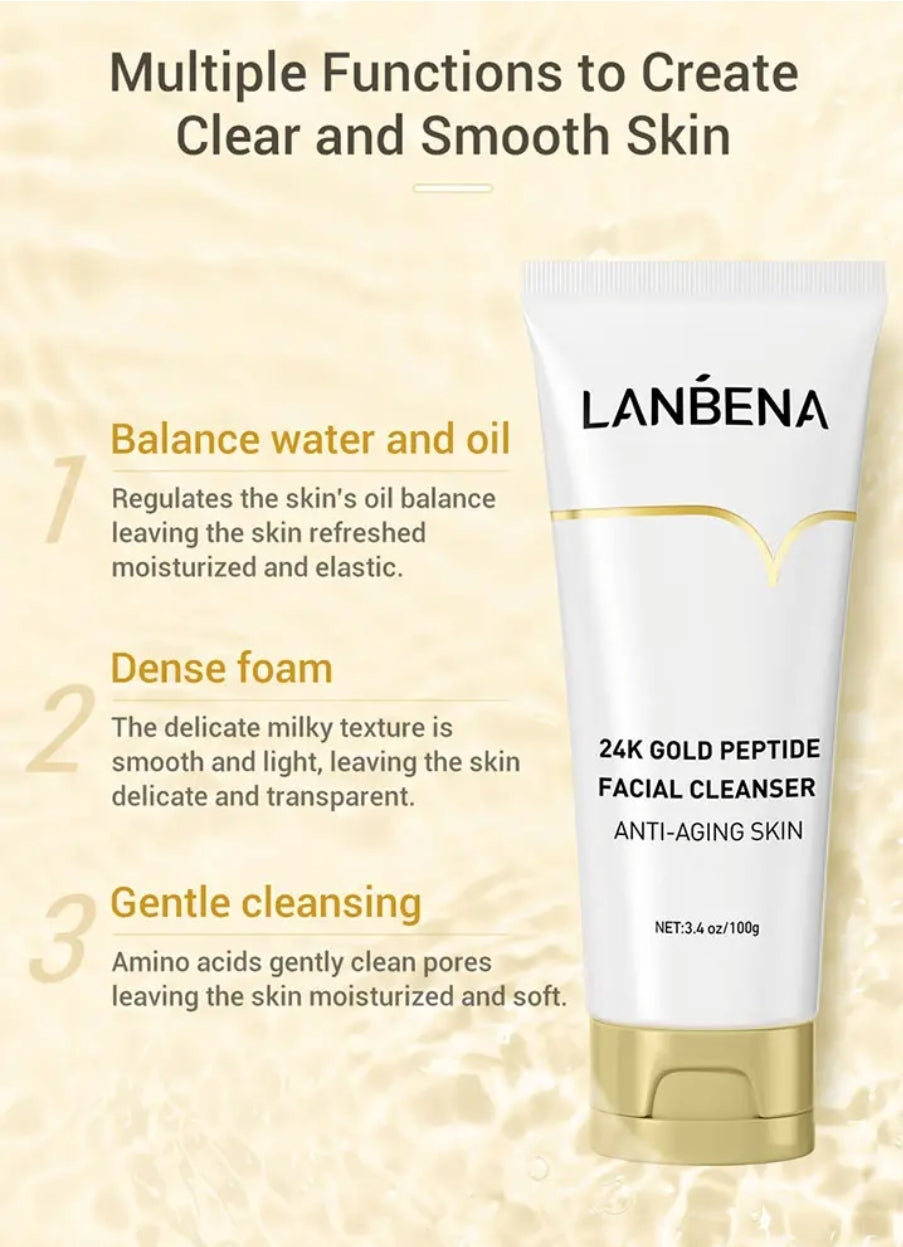 LANBENA 24k Gold Peptide Facial Cleanser