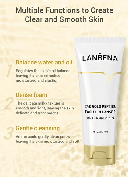 LANBENA 24k Gold Peptide Facial Cleanser