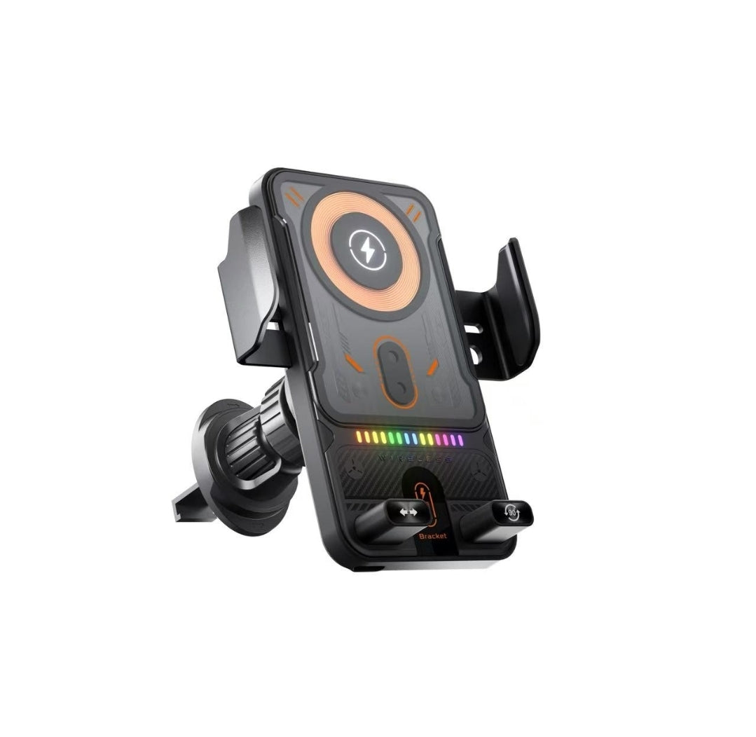 Smart Car Holder with Wireless Charger & RGB LED