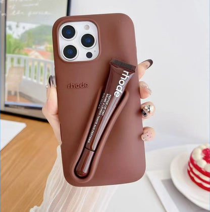 iPhone case with Rhode Harley lipstick