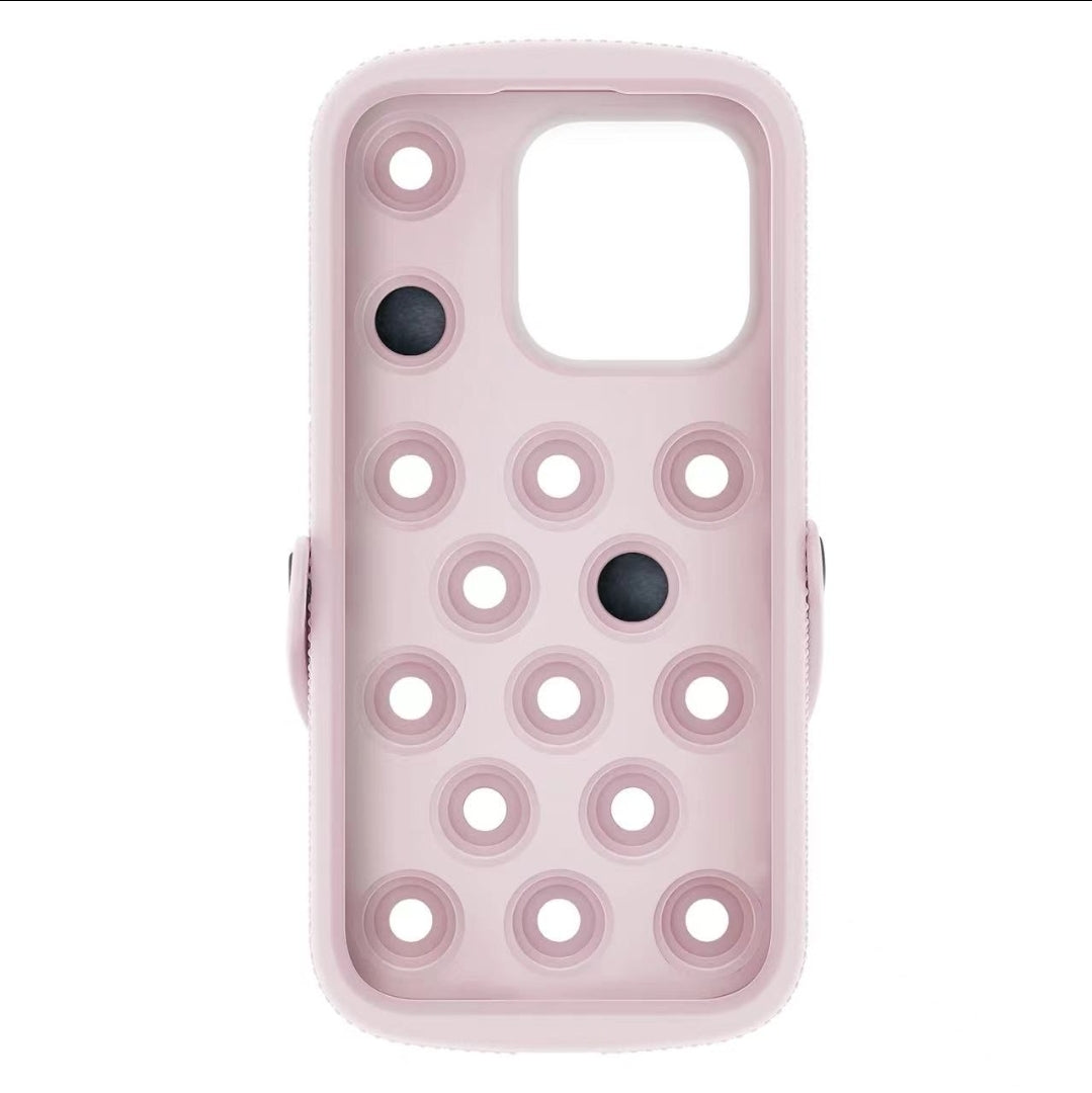 iPhone Case – Perforated Silicone with Handle & Fun Patterns
