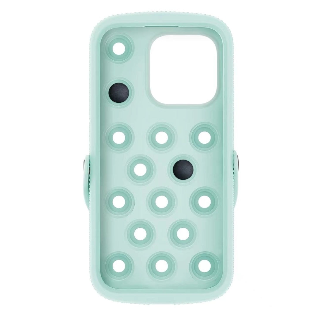 iPhone Case – Perforated Silicone with Handle & Fun Patterns