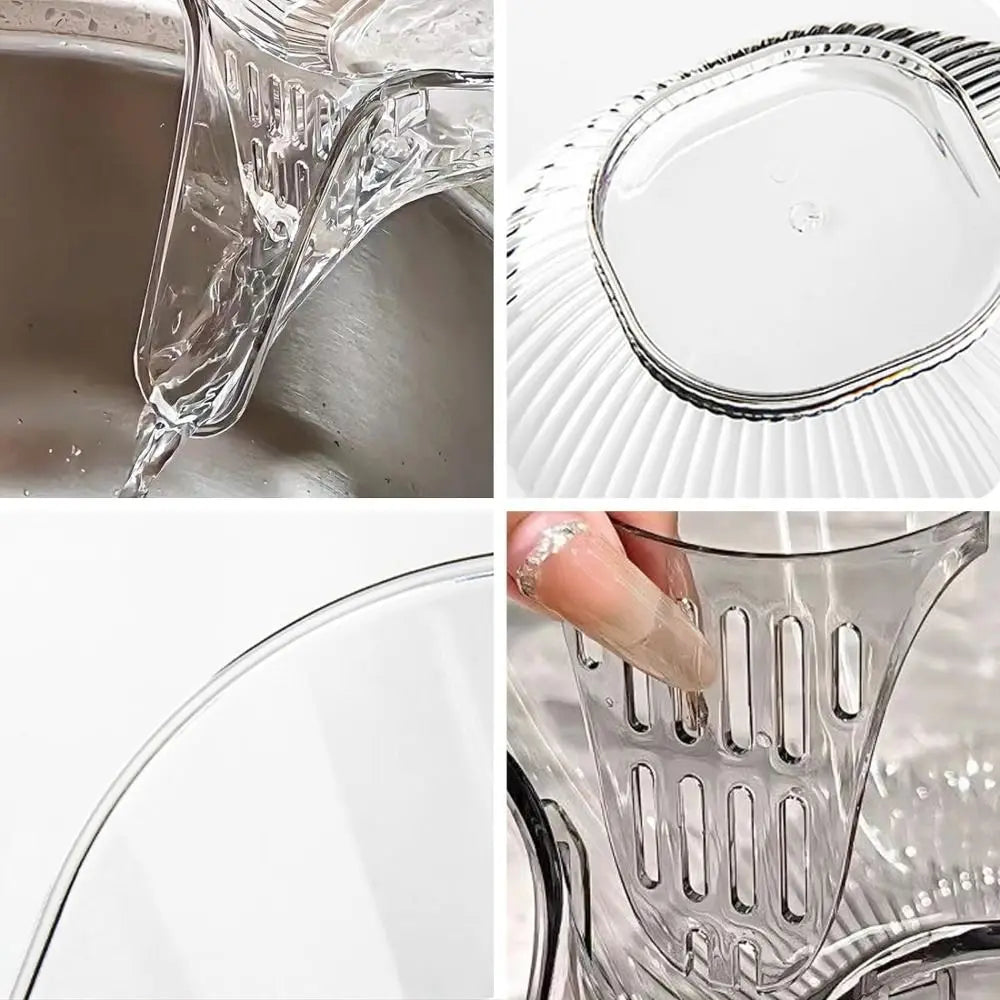 Multifunctional Drain Basket Vegetable Basin Drain Bowl Household Sink Kitchen Washing Fruit Plate Plastic Rice Washing Basket