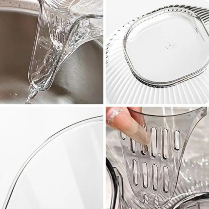 Multifunctional Drain Basket Vegetable Basin Drain Bowl Household Sink Kitchen Washing Fruit Plate Plastic Rice Washing Basket