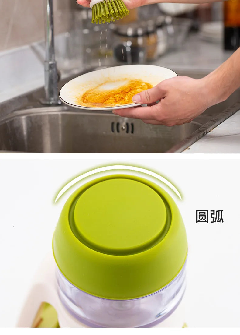 Dish Brush With Soap Dispenser Palm Brush Dish washing Kitchen Scrub Brushes With Holder Drip Tray
