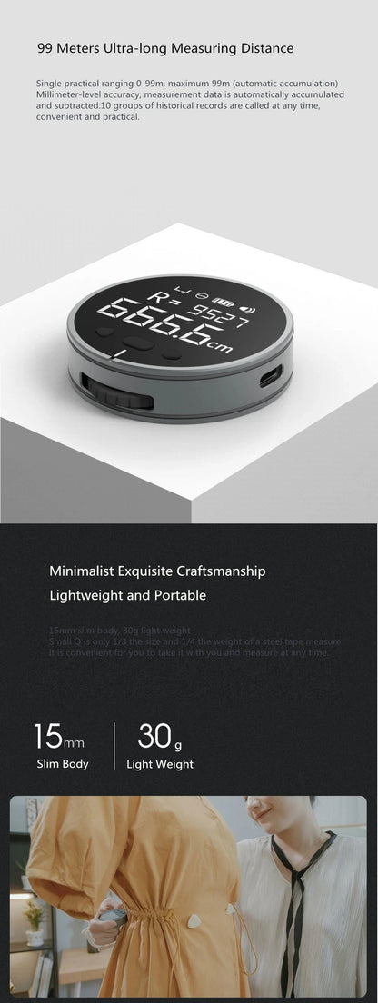 Electronic Ruler Rechargeable 8 Functions Rangefinder Portable HD LCD Screen Long Standbuy Multifunction ruler