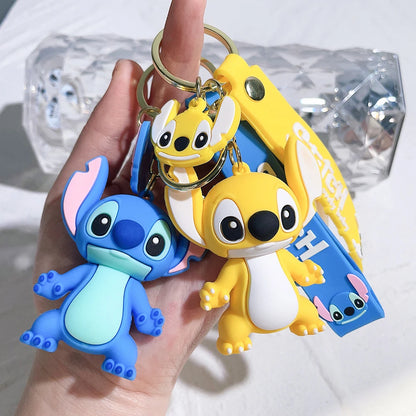 Disney Stitch Toys Keychain Anime Figure Stitch Pendant Keychain Sweet