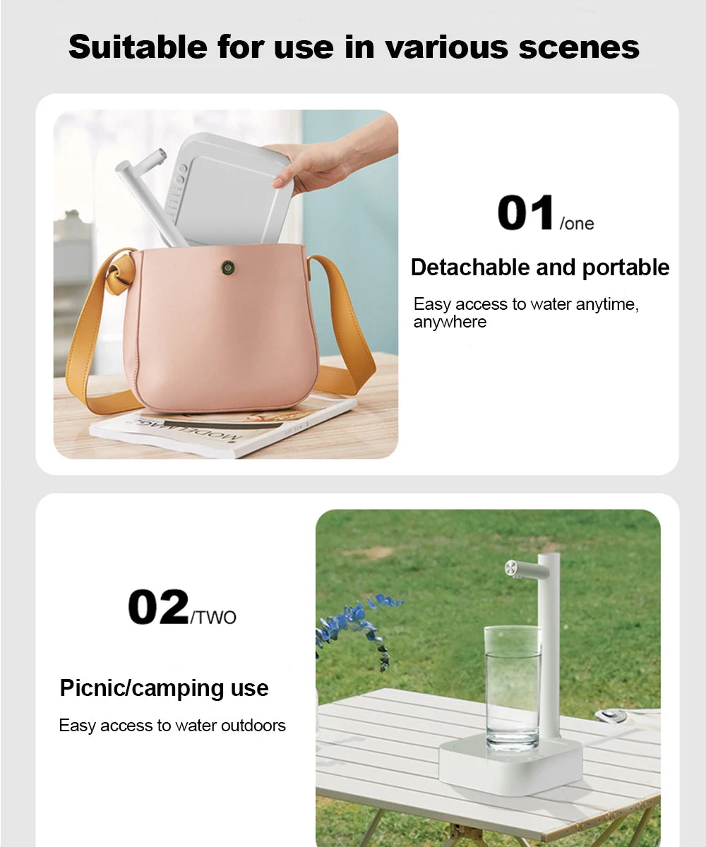 Electric Water Gallon Bottle Pump Automatic Water Dispenser 19 Liters Rechargeable Desktop Drinking Water Dispenser Bottle Pump