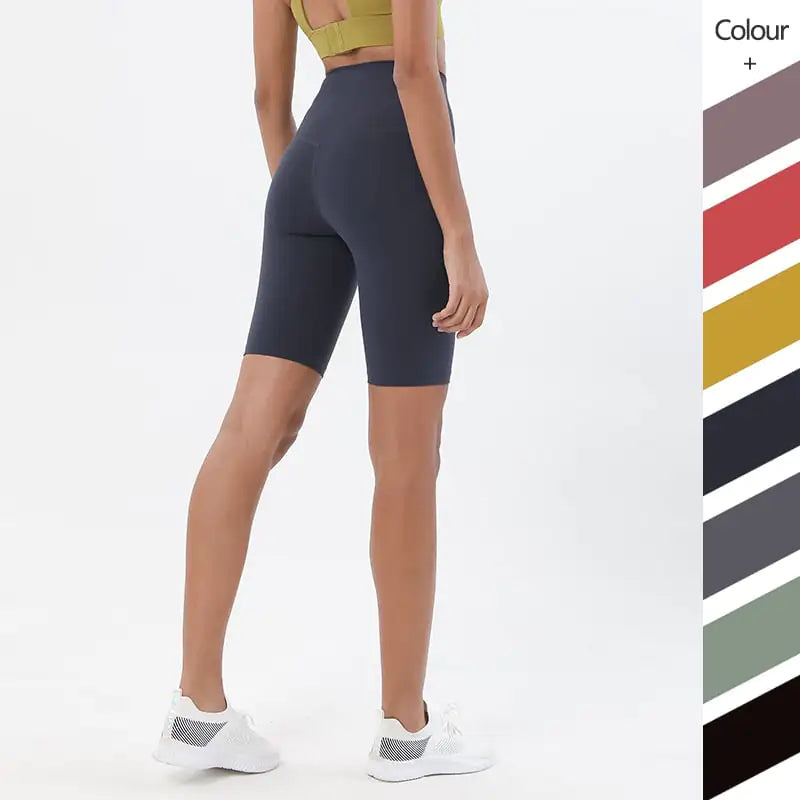 High Waist Five-Point Yoga Shorts for Fitness