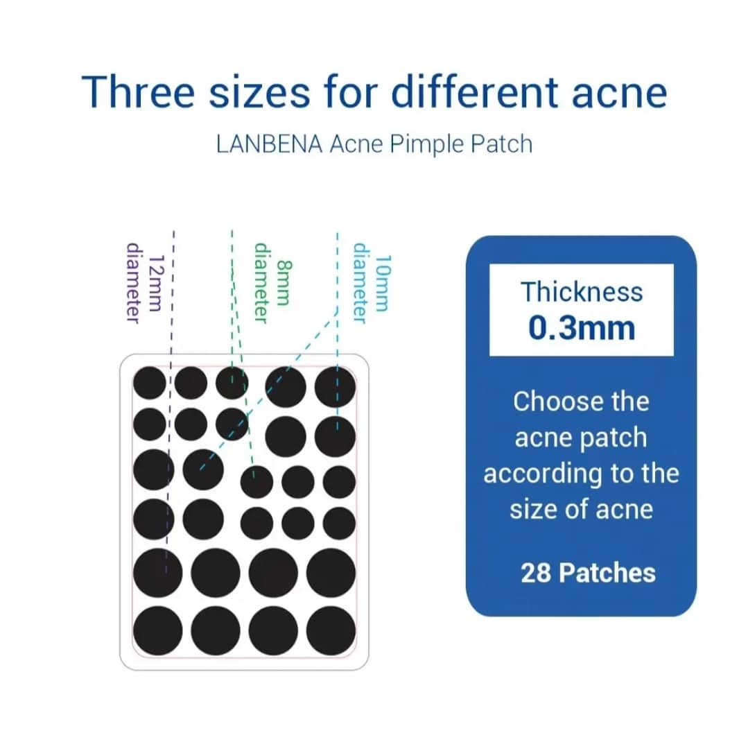 LANBENA Acne Pimple Patch – Usage de Jour (0.1 mm | 25 patches)