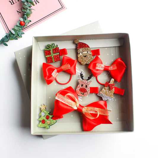 Kids Hair Accessories Gift Set - Clips and Hair Ties
