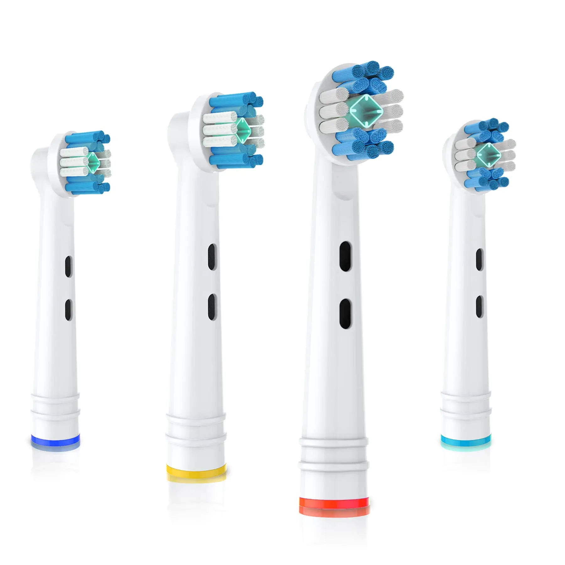 BUKURII Replacement Toothbrush Heads Fit for Oral B Electric Toothbrushes 4pcs Polishing Cup for Whitening Action Round Head Refills for Vitality for Triumph for Pro Series