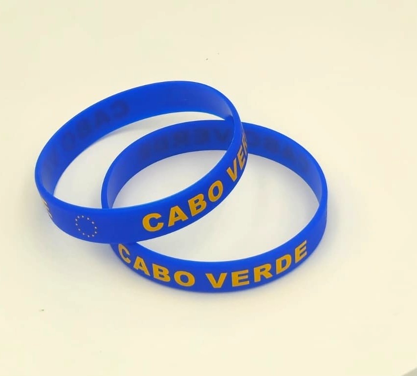 Cape Verde Flag Silicone Rubber Bracelet