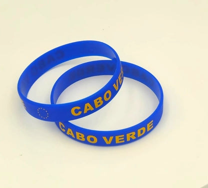 Cape Verde Flag Silicone Rubber Bracelet