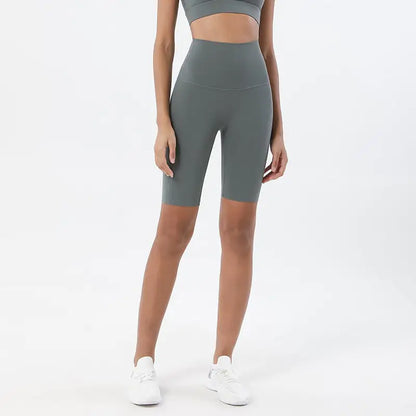 High Waist Five-Point Yoga Shorts for Fitness
