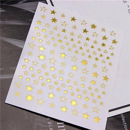 Cute Fashion Hollow Star Nail Stickers