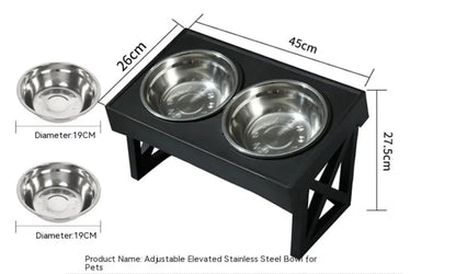 Elevated Slow-Feed Dog Bowl