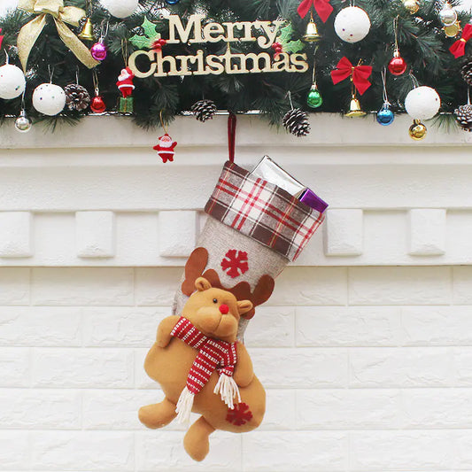 Christmas Stocking Gift Bag - Holiday Decorations