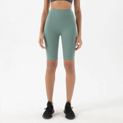 High Waist Five-Point Yoga Shorts for Fitness