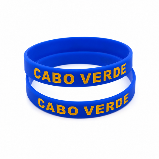 Cape Verde Flag Silicone Rubber Bracelet