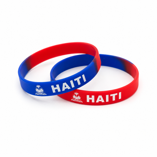 Haïti Flag Silicone Rubber Bracelet