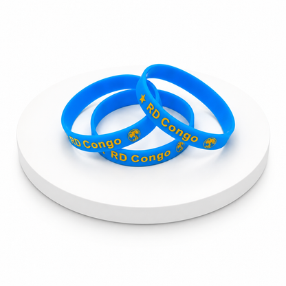 DRC Flag Silicone Rubber Bracelet