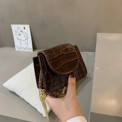 Mini Stylish Women's Bag with Chain Shoulder Strap