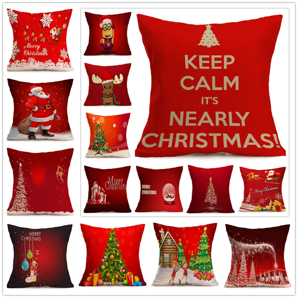 Custom Christmas Pattern Car Sofa Pillow Covers