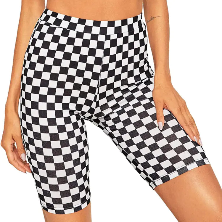 Leopard Print Women's Five-Point Yoga Shorts