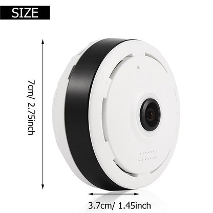 Round dome-style surveillance camera panoramic