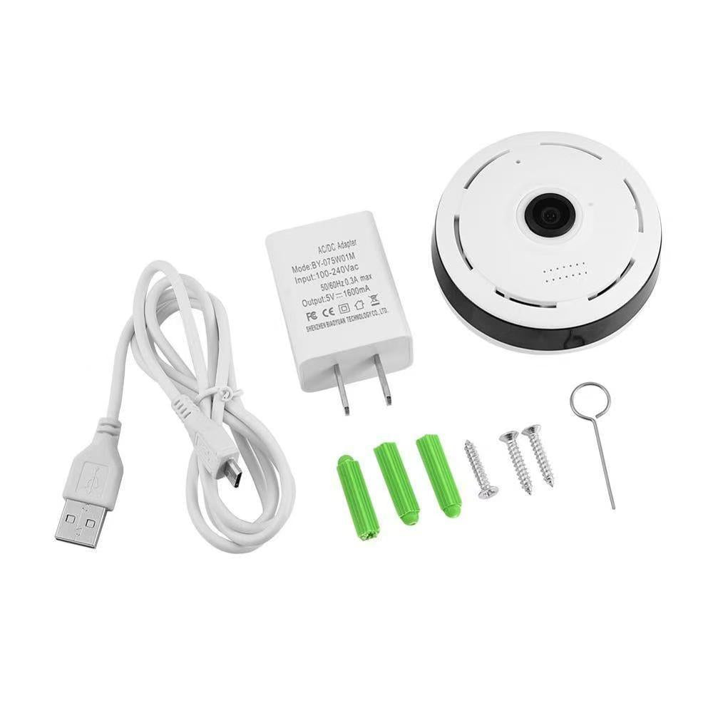 Round dome-style surveillance camera panoramic