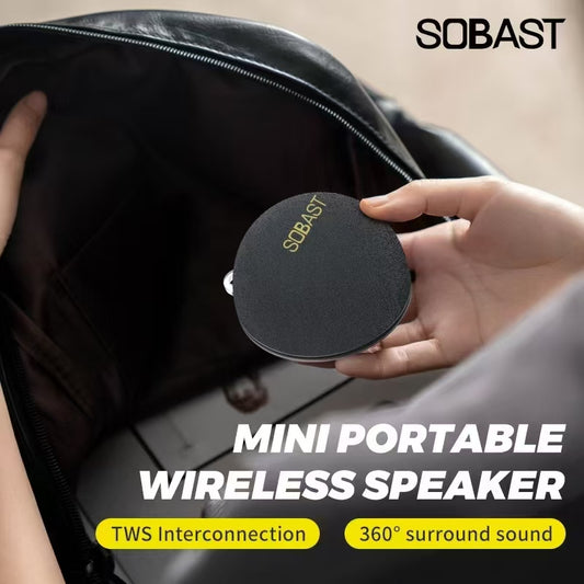 SOBAST Mini Wireless Magnetic Speaker – 360° with RGB Lights
