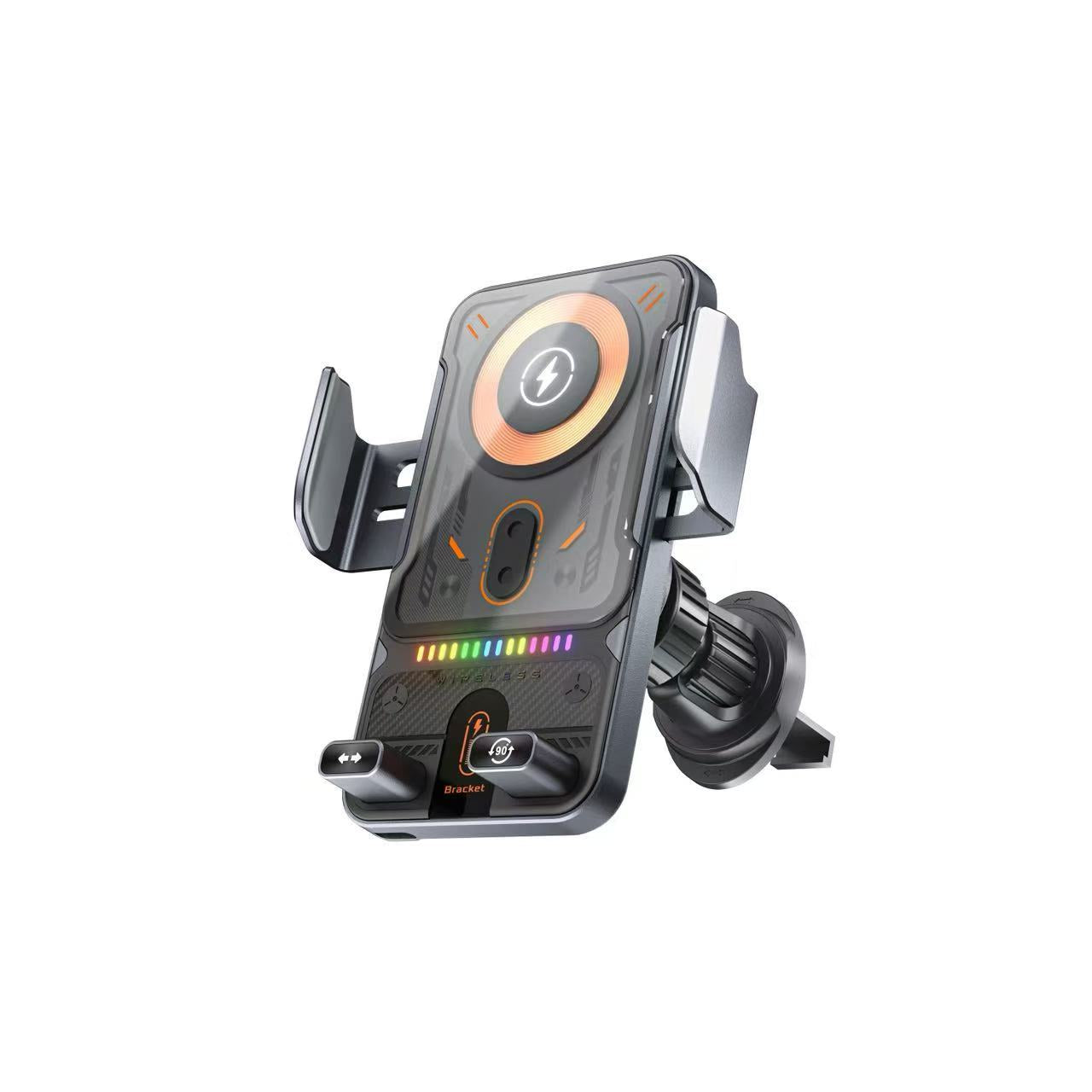 Smart Car Holder with Wireless Charger & RGB LED