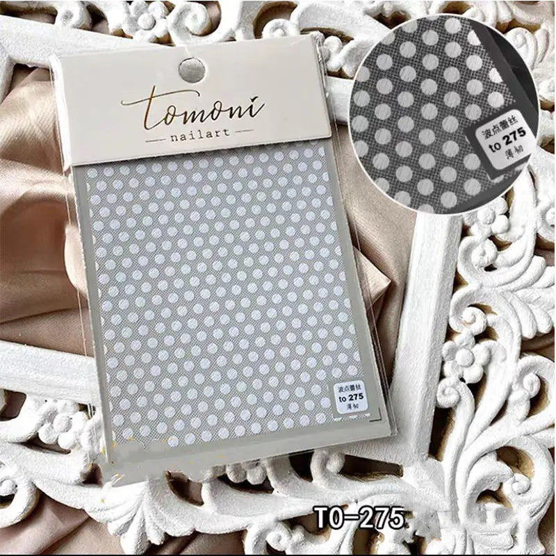 Lace Embossed Black and White Nail Decal Stickers
