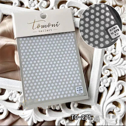 Lace Embossed Black and White Nail Decal Stickers