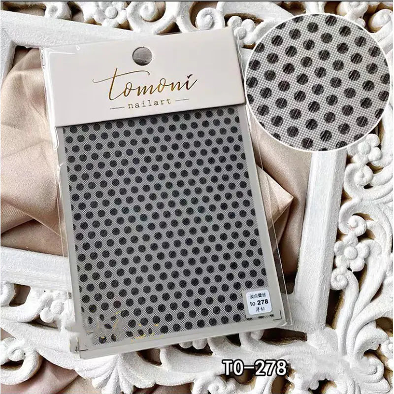 Lace Embossed Black and White Nail Decal Stickers