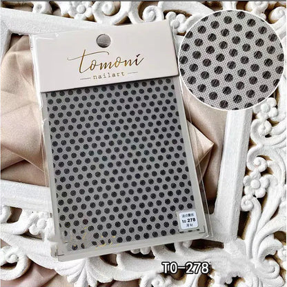 Lace Embossed Black and White Nail Decal Stickers