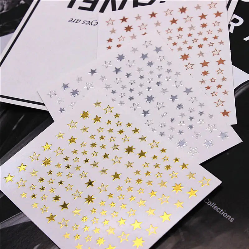 Cute Fashion Hollow Star Nail Stickers