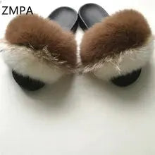 Fox Fur Slippers and Flip Flops for Comfort