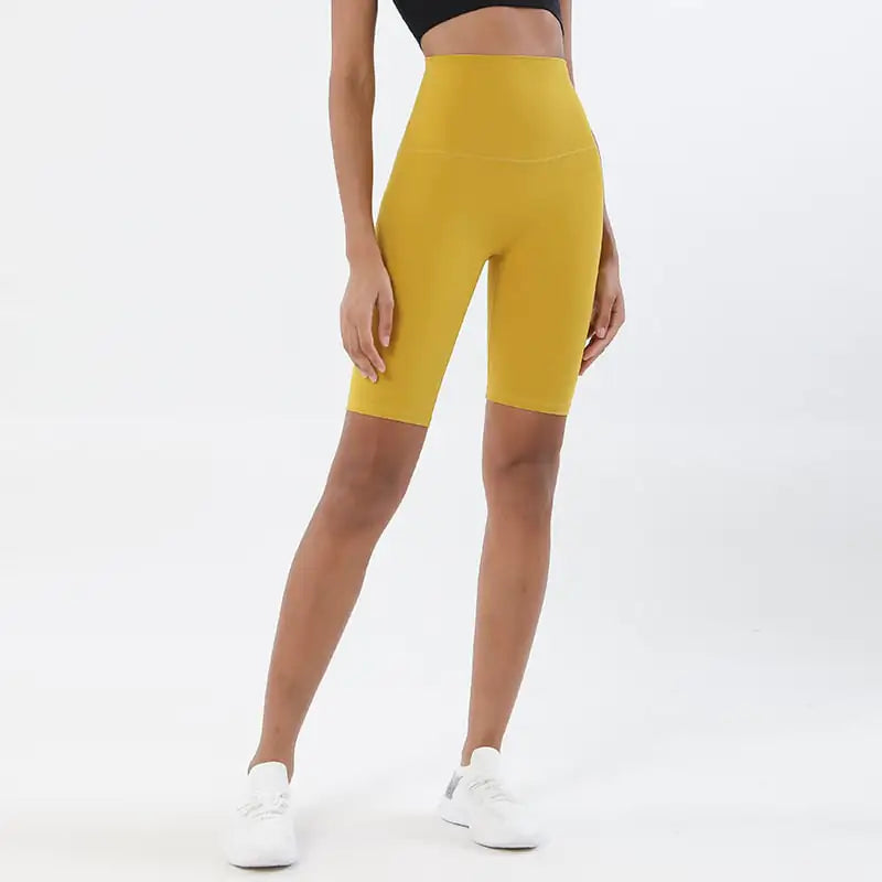 High Waist Five-Point Yoga Shorts for Fitness